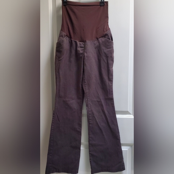 Motherhood Maternity Dark Brown Pants Size M - Picture 2 of 8